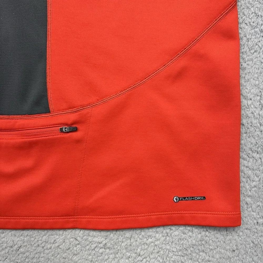 The North Face Men's Large A5UV Long Sleeve 1/4 Zip Red Fleece Fitness Shirt F13